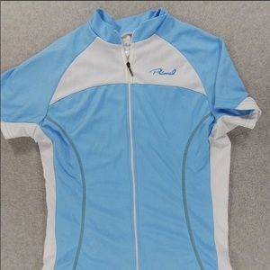 Primal full zip cycling jersey sky blue & white XL